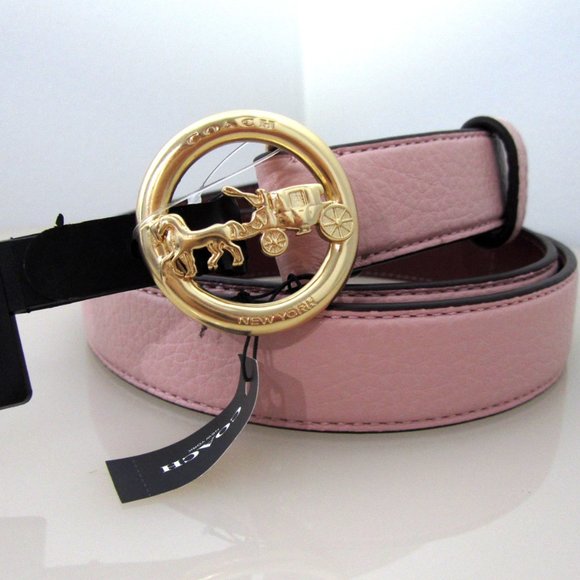 Coach Horse & Carriage Signature buckle belt Pink - Picture 3 of 7